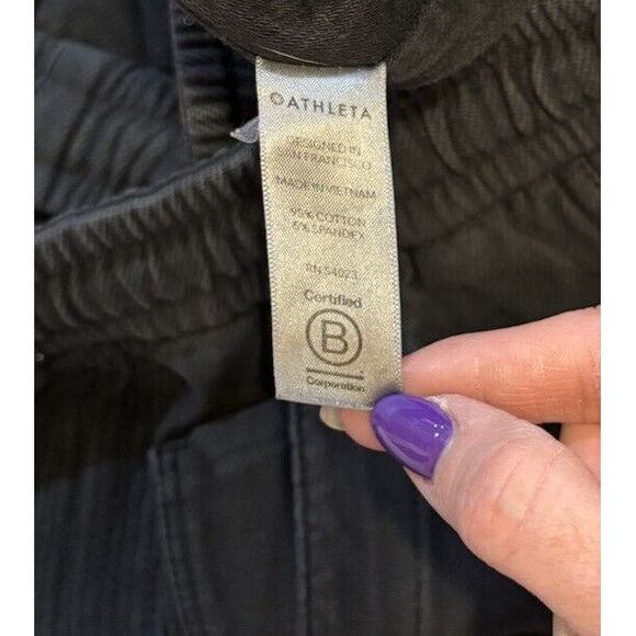 Athleta Women's Farallon Jogger Pants Size 0 Black Drawstring Stretch Waist - Picture 3 of 6